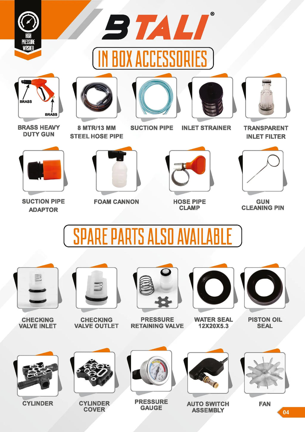 Btali BT 1000 High Pressure Washer HPW