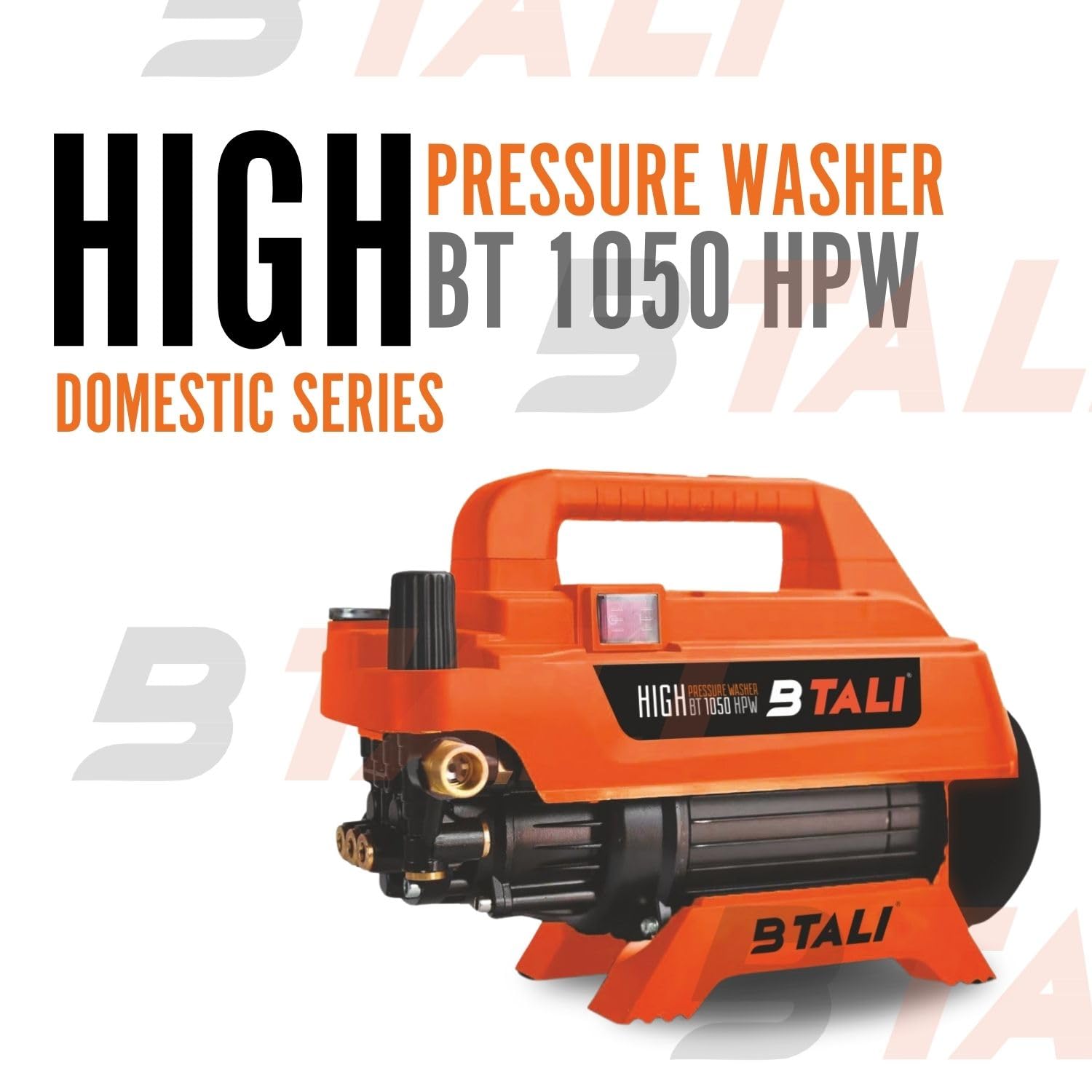 BT1050 High Pressure Washer, 1900W, 160 BAR, 13LPM, Foam Cannon, Heavy Duty Cleaning
