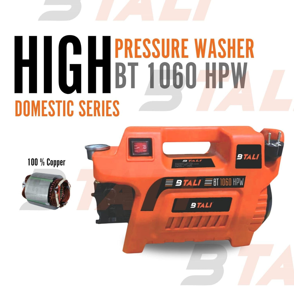 BT1060 High Pressure Washer, 2000W, 170 BAR, 20LPM, Foam Cannon & 8M Hose, Heavy Duty Cleaning